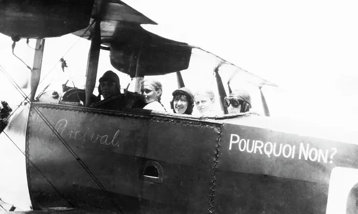 Framed Print : Captain Percival and his plane with joy flight passengers, 1922. Creator: Jack Bain Framed Print : Captain Percival and his plane with joy flight passengers, 1922. Creator: Jack Bain
