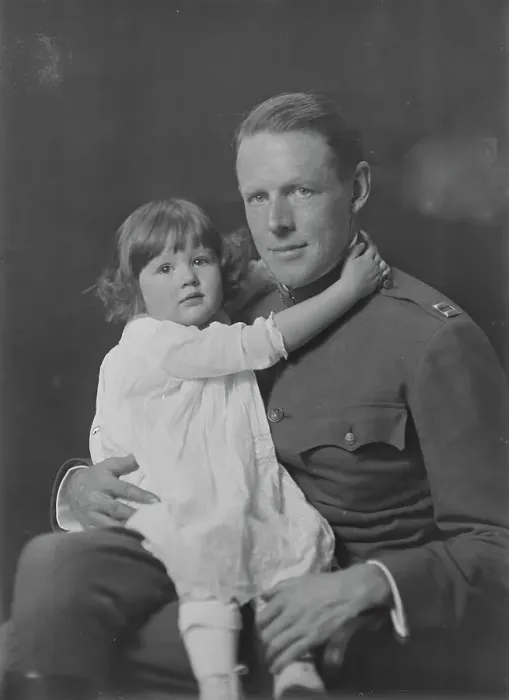 Framed Print : Captain Rainsforth and baby, portrait photograph, 1918 Oct. 21. Creator: Arnold Genthe Framed Print : Captain Rainsforth and baby, portrait photograph, 1918 Oct. 21. Creator: Arnold Genthe