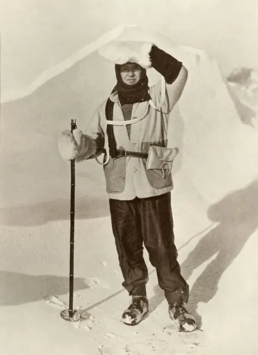 Framed Print : Captain Scott Wearing The Wallet in Which He Carried His Sledging Journals, c1910-1911, (1913) Framed Print : Captain Scott Wearing The Wallet in Which He Carried His Sledging Journals, c1910-1911, (1913)