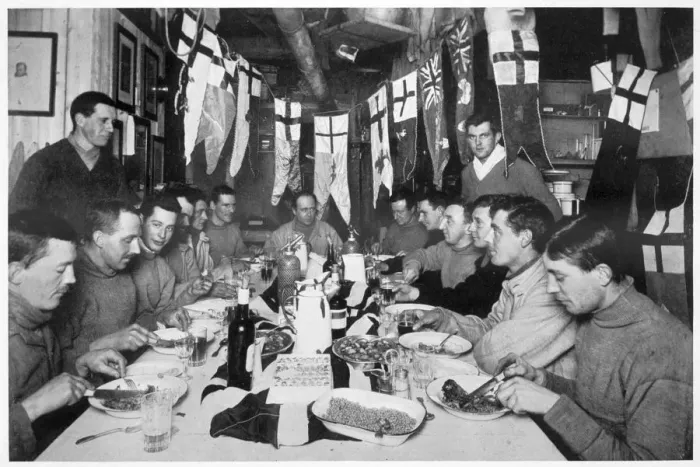 Framed Print : Captain Scotts last Birthday Dinner, Antarctica, June 6th 1911 Framed Print : Captain Scotts last Birthday Dinner, Antarctica, June 6th 1911