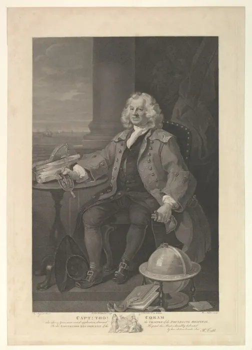 Framed Print : Captain Thomas Coram, December 1, 1796. Creator: William Nutter Framed Print : Captain Thomas Coram, December 1, 1796. Creator: William Nutter