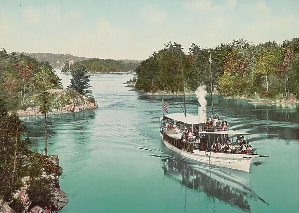 The 'Captain Visger' in Lost Channel, Thousand Islands, c1901. Creator: Unknown. The 'Captain Visger' in Lost Channel, Thousand Islands, c1901. Creator: Unknown