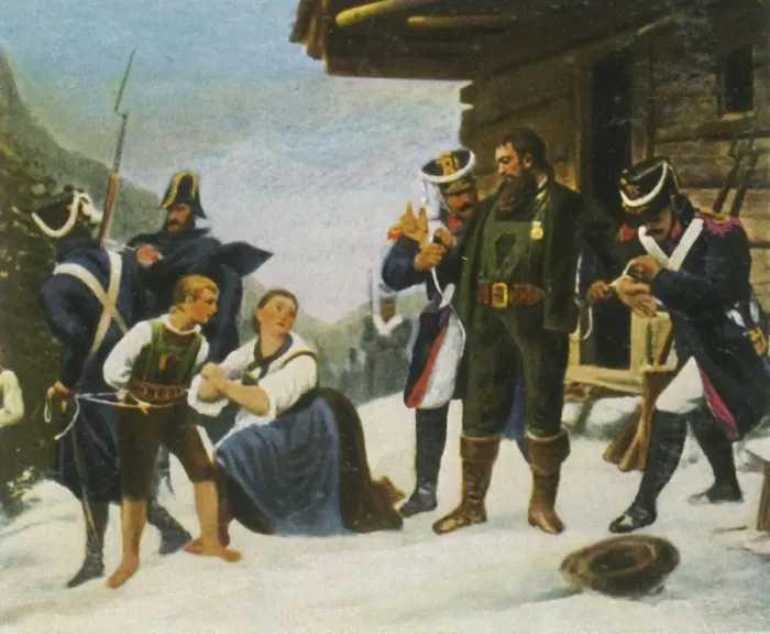 Framed Print : The capture of Andreas Hofer, 1809, (1936). Creator: Unknown Framed Print : The capture of Andreas Hofer, 1809, (1936). Creator: Unknown