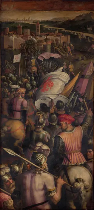 Framed Print : Capture of Cascina, 1563-1565. Artist: Vasari, Giorgio (1511-1574) Framed Print : Capture of Cascina, 1563-1565. Artist: Vasari, Giorgio (1511-1574)