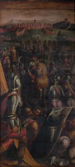 Framed Print : Capture of Casole, 1563-1565. Artist: Vasari, Giorgio (1511-1574) Framed Print : Capture of Casole, 1563-1565. Artist: Vasari, Giorgio (1511-1574)