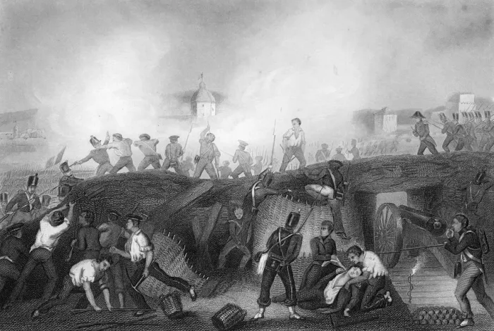 Framed Print : Capture of Ciudad Rodrigo, Spain, Peninsular War, 1812 (c1857). Artist: DJ Pound Framed Print : Capture of Ciudad Rodrigo, Spain, Peninsular War, 1812 (c1857). Artist: DJ Pound