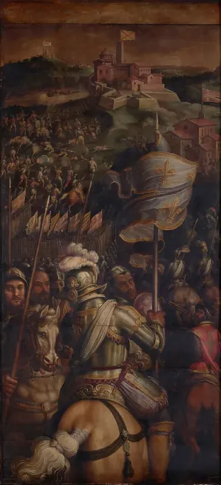 Framed Print : The Capture of the Fortress of Monastero, 1563-1565. Artist: Vasari, Giorgio (1511-1574) Framed Print : The Capture of the Fortress of Monastero, 1563-1565. Artist: Vasari, Giorgio (1511-1574)