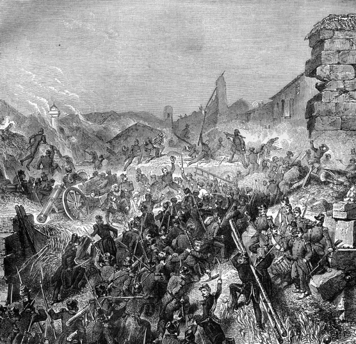 Framed Print : The capture by the French of the Algerian city of Constantine, 10th October 1837 (1882-1884). Artist: Janet Lange Framed Print : The capture by the French of the Algerian city of Constantine, 10th October 1837 (1882-1884). Artist: Janet Lange