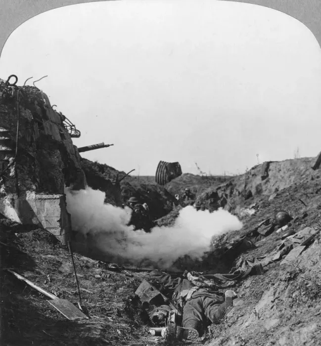 Framed Print : The capture of a German blockhouse, Croisilles, France, World War I, c1917-c1918. Artist: Realistic Travels Publishers Framed Print : The capture of a German blockhouse, Croisilles, France, World War I, c1917-c1918. Artist: Realistic Travels Publishers