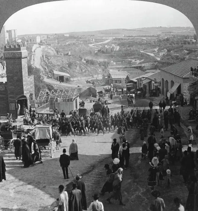 Framed Print : Capture of Jerusalem, Palestine, World War I, c1917-c1918. Artist: Realistic Travels Publishers Framed Print : Capture of Jerusalem, Palestine, World War I, c1917-c1918. Artist: Realistic Travels Publishers