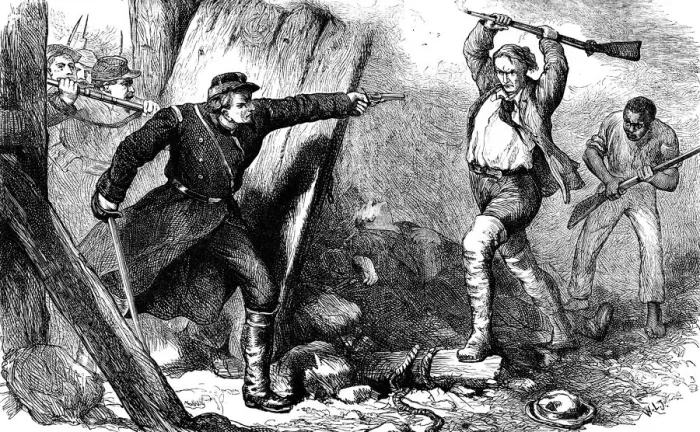Framed Print : Capture of John Brown in the engine house, c1880 Framed Print : Capture of John Brown in the engine house, c1880