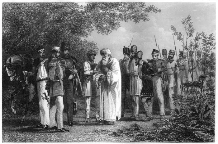 Framed Print : Capture of the King of Delhi by Captain Hodson, 1858, (c1860) Framed Print : Capture of the King of Delhi by Captain Hodson, 1858, (c1860)