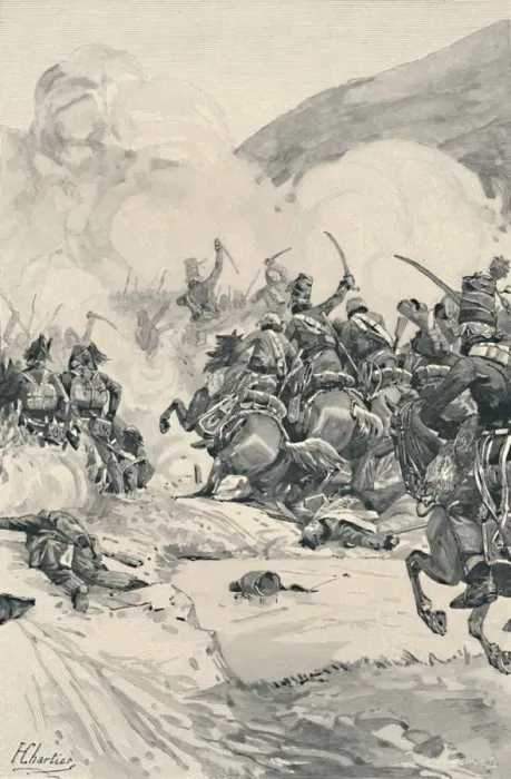 Framed Print : Capture of the Pass of Tarvis, 1797, (1896). Artist: E. G. H. Del Orme Framed Print : Capture of the Pass of Tarvis, 1797, (1896). Artist: E. G. H. Del Orme