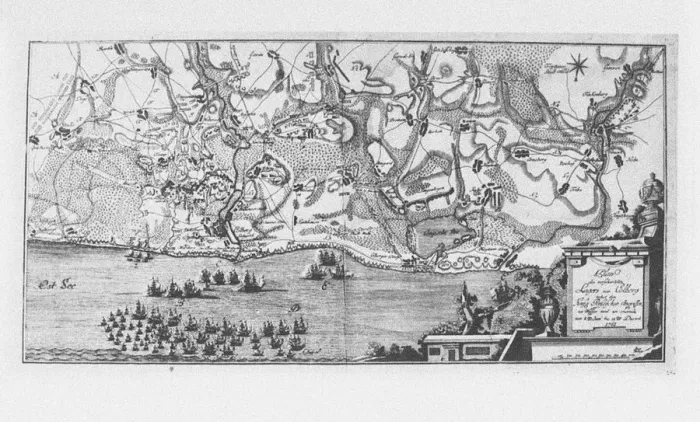 Framed Print : The capture of the Prussian fortress of Kolberg on 16 December 1761, 1761. Artist: Anonymous master Framed Print : The capture of the Prussian fortress of Kolberg on 16 December 1761, 1761. Artist: Anonymous master
