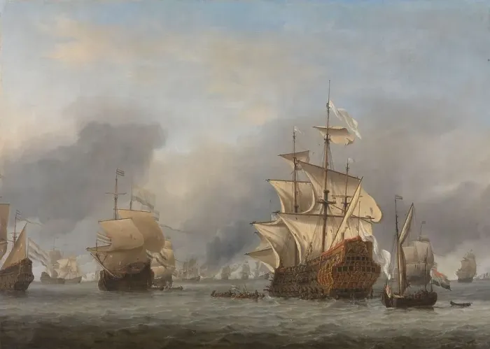 Framed Print : The Capture of the Royal Prince, c.1670. Creator: Willem van de Velde the Younger Framed Print : The Capture of the Royal Prince, c.1670. Creator: Willem van de Velde the Younger