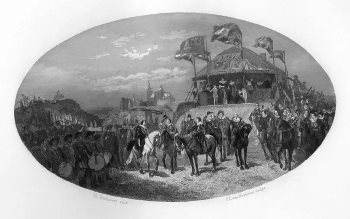 Framed Print : The capture of s-Hertogenbosch by Frederik Hendrik of Orange, Netherlands, 1629, (c1870). Artist: CL van Kesteren Framed Print : The capture of s-Hertogenbosch by Frederik Hendrik of Orange, Netherlands, 1629, (c1870). Artist: CL van Kesteren