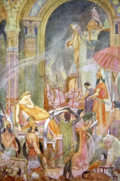 Framed Print : Capture of Sarrapanu by Tiglath-Pileser II, 1916. Artist: Evelyn Paul Framed Print : Capture of Sarrapanu by Tiglath-Pileser II, 1916. Artist: Evelyn Paul