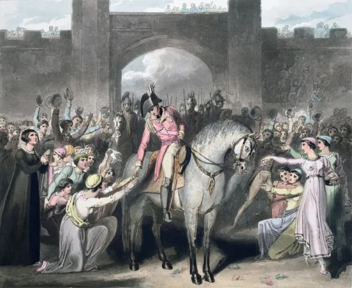 Framed Print : Capture of Toulouse, France, 10th April 1814 (1819). Artist: T Fielding Framed Print : Capture of Toulouse, France, 10th April 1814 (1819). Artist: T Fielding