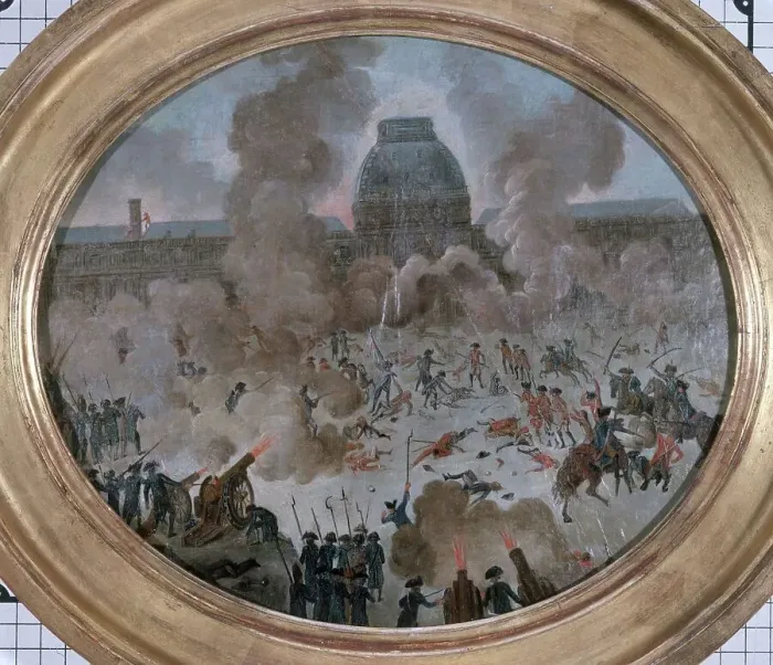 Framed Print : Capture of Tuileries, August 10, 1792, c1792. Creator: Unknown Framed Print : Capture of Tuileries, August 10, 1792, c1792. Creator: Unknown