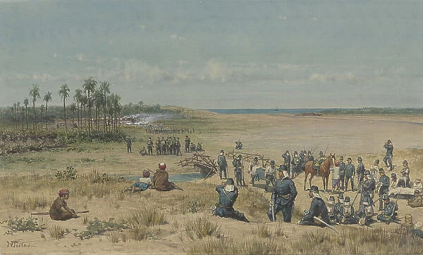 The capture of Tumulit during the Samalanga expedition, August 26, 1877, 1883. Creator: Willem de Famars Testas