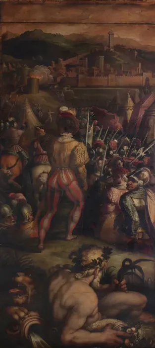 Framed Print : Capture of Vicopisano, 1563-1565. Artist: Vasari, Giorgio (1511-1574) Framed Print : Capture of Vicopisano, 1563-1565. Artist: Vasari, Giorgio (1511-1574)