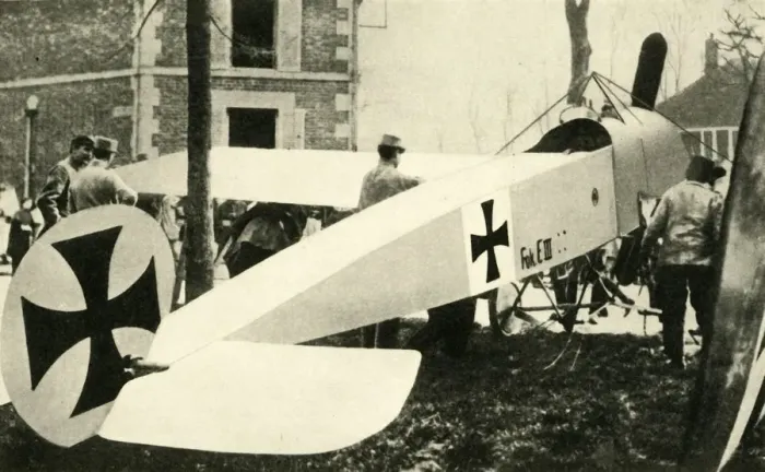 Framed Print : Captured German Fokker plane, First World War, 1915-1916, (c1920). Creator: Unknown Framed Print : Captured German Fokker plane, First World War, 1915-1916, (c1920). Creator: Unknown