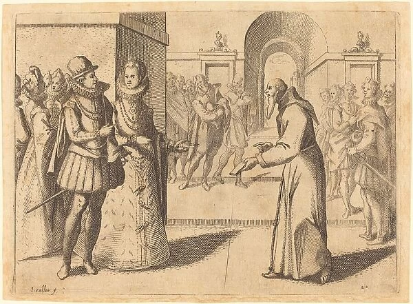 A Capucin bringing thanks of the King of Bavaria, 1612. Creator: Jacques Callot