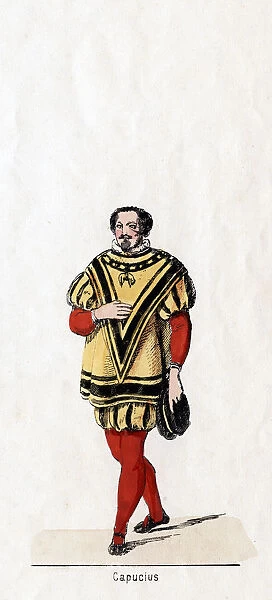 Capucius, costume design for Shakespeares play, Henry VIII, 19th century