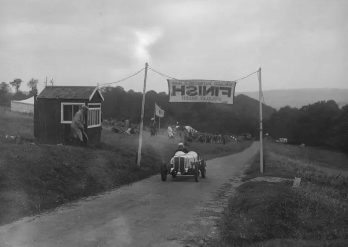 Framed Print : Car crossing the finishing line at the MAC Shelsley Walsh Speed Hill Climb, Worcestershire, 1935 Framed Print : Car crossing the finishing line at the MAC Shelsley Walsh Speed Hill Climb, Worcestershire, 1935