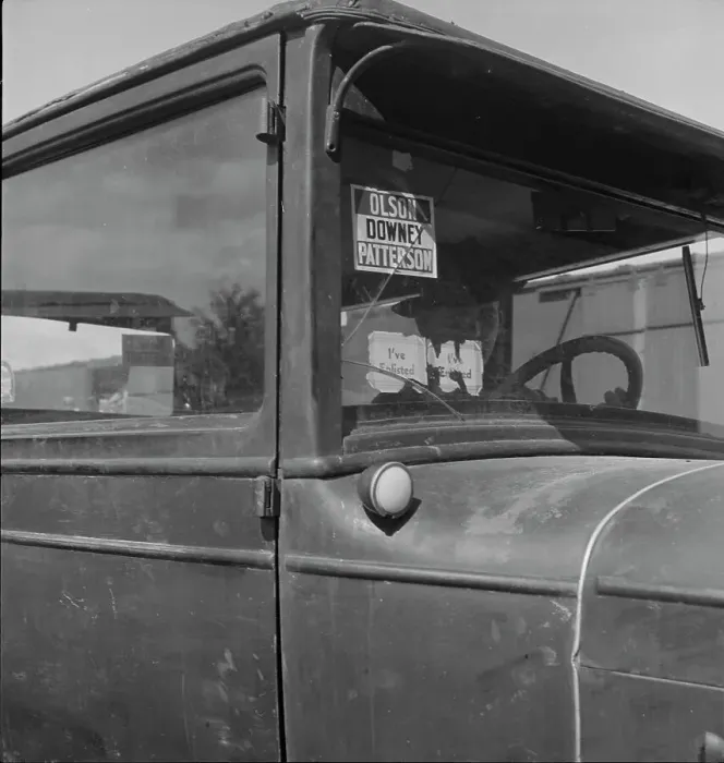 Framed Print : Car of migrant agricultural worker on strike... Bakersfield, California, 1938. Creator: Dorothea Lange Framed Print : Car of migrant agricultural worker on strike... Bakersfield, California, 1938. Creator: Dorothea Lange