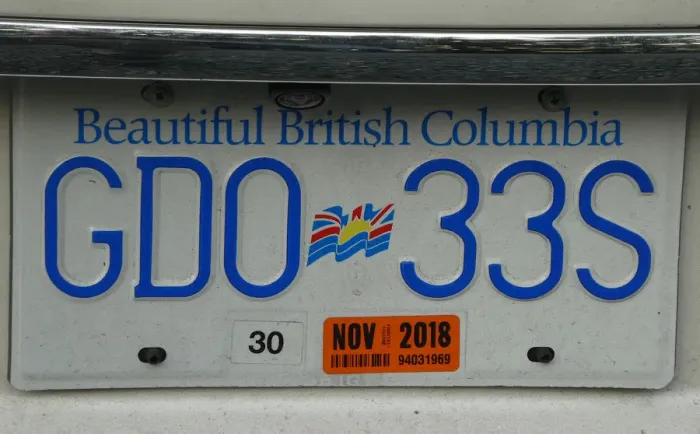 Framed Print : Car Registration plate, British Columbia, Canada. Creator: Unknown Framed Print : Car Registration plate, British Columbia, Canada. Creator: Unknown