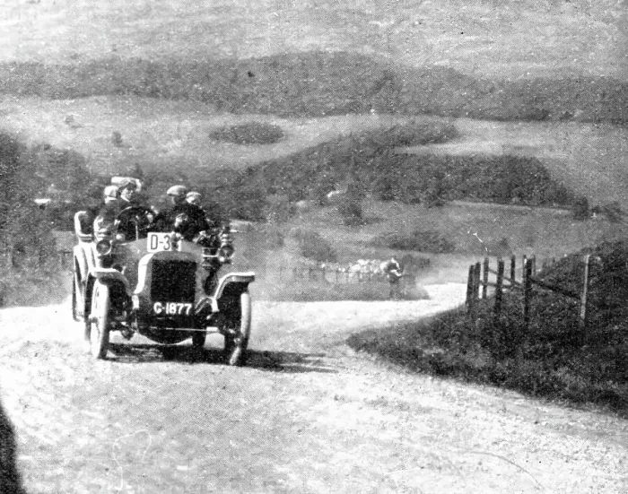 Framed Print : A car that secured a non-stop run throughout the Scottish Reliability Trials... 1909. Creator: Unknown Framed Print : A car that secured a non-stop run throughout the Scottish Reliability Trials... 1909. Creator: Unknown