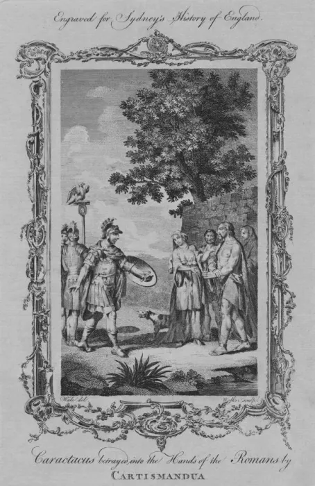 Framed Print : Caractacus betrayed into the Hands of the Romans by Cartismandua, 1773. Creator: William Walker Framed Print : Caractacus betrayed into the Hands of the Romans by Cartismandua, 1773. Creator: William Walker