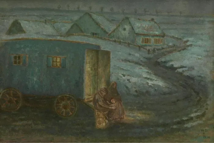 Framed Print : The Caravan, 1910. Creator: William Degouve de Nuncques Framed Print : The Caravan, 1910. Creator: William Degouve de Nuncques