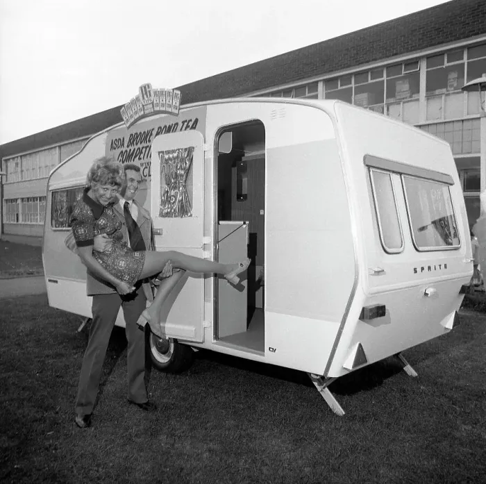 Framed Print : Caravan winners, Rotherham, South Yorkshire, 1972. Artist: Michael Walters Framed Print : Caravan winners, Rotherham, South Yorkshire, 1972. Artist: Michael Walters
