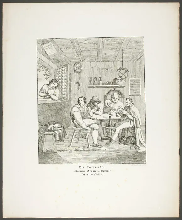 Framed Print : The Carbuncle, plate two from Zehn Blätter zu Hebels Alemannischen Gedichten, 1820. Creator: Sophie Reinhard Framed Print : The Carbuncle, plate two from Zehn Blätter zu Hebels Alemannischen Gedichten, 1820. Creator: Sophie Reinhard