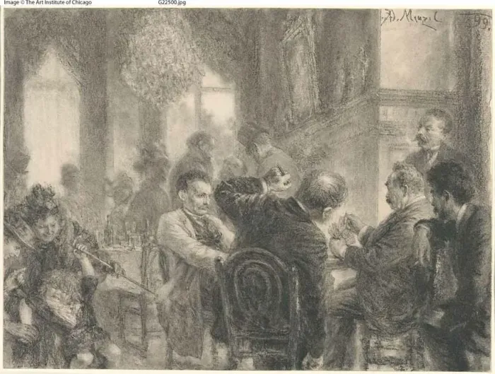 Framed Print : The Card Game, 1899. Creator: Adolph Menzel Framed Print : The Card Game, 1899. Creator: Adolph Menzel