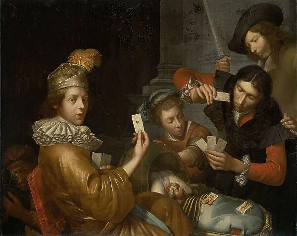 The Card Game on the Cradle: Allegory, 1643-1683. Creator: Johannes van Wijckersloot