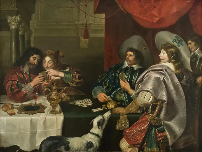 Framed Print : The Card Game. Creator: Cornelis de Vos Framed Print : The Card Game. Creator: Cornelis de Vos