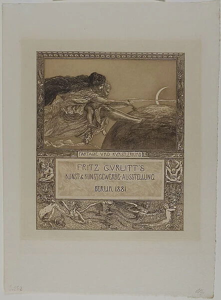 Card for the Gurlitt Exhibition: Imagination and the Child Artist, 1881. Creator: Max Klinger