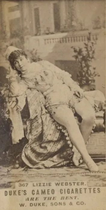 Framed Print : Card Number 367, Lizzie Webster, from the Actors and Actresses series (N145-5) issued by Framed Print : Card Number 367, Lizzie Webster, from the Actors and Actresses series (N145-5) issued by