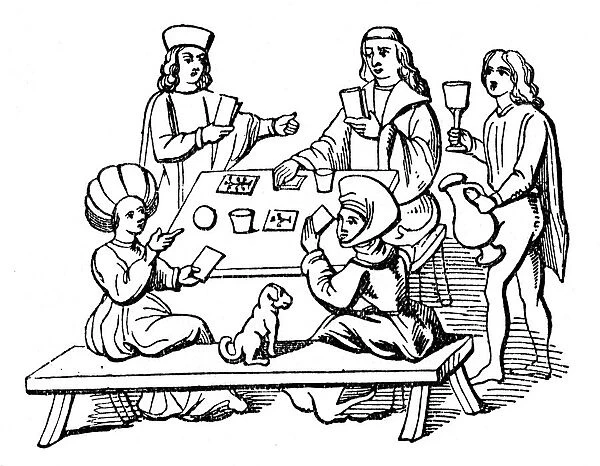 Card party, early 16th century, (1910)