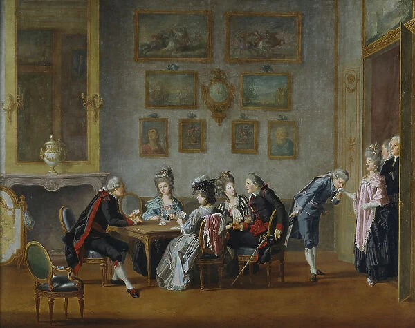 Card-Party in the Home of Elis Schröderheim, c18th century. Creator: Per Hillestrom