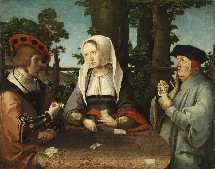 Framed Print : The Card Players, 1520. Creator: Lucas van Leyden Framed Print : The Card Players, 1520. Creator: Lucas van Leyden