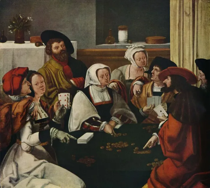 Framed Print : The Card Players, c1550 Framed Print : The Card Players, c1550