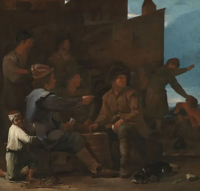 Framed Print : The Card Players, c.1646-c.1652. Creator: Michiel Sweerts Framed Print : The Card Players, c.1646-c.1652. Creator: Michiel Sweerts