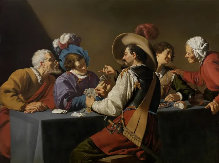 Framed Print : The Card Players. Creator: Theodoor Rombouts Framed Print : The Card Players. Creator: Theodoor Rombouts