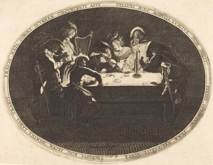 Framed Print : The Card Players. Creator: Unknown Framed Print : The Card Players. Creator: Unknown