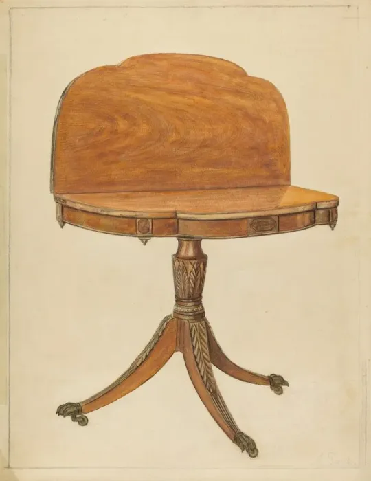 Framed Print : Card Table, 1935 / 1942. Creator: Nicholas Gorid Framed Print : Card Table, 1935 / 1942. Creator: Nicholas Gorid