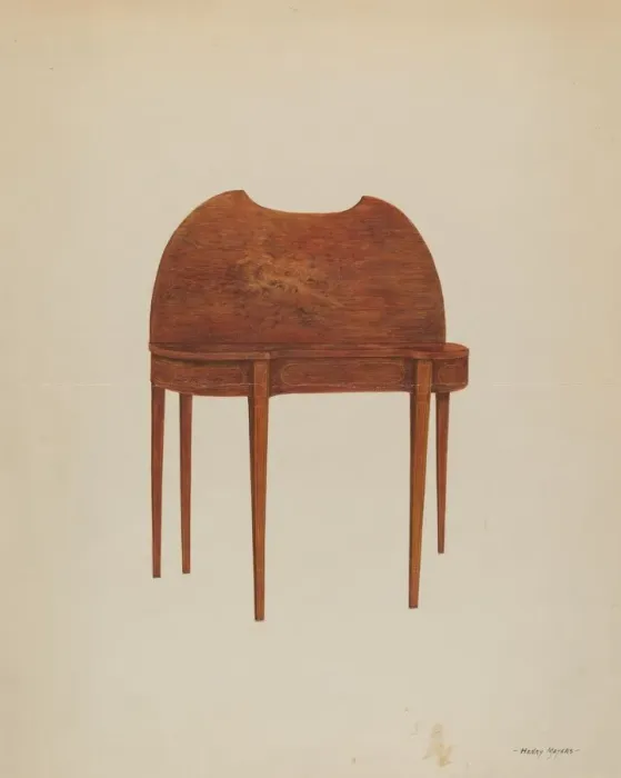 Framed Print : Card Table, c. 1938. Creator: Henry Meyers Framed Print : Card Table, c. 1938. Creator: Henry Meyers
